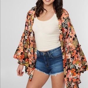 Billabong All Flored Tropical Print Kimono (Sz Small/Medium)